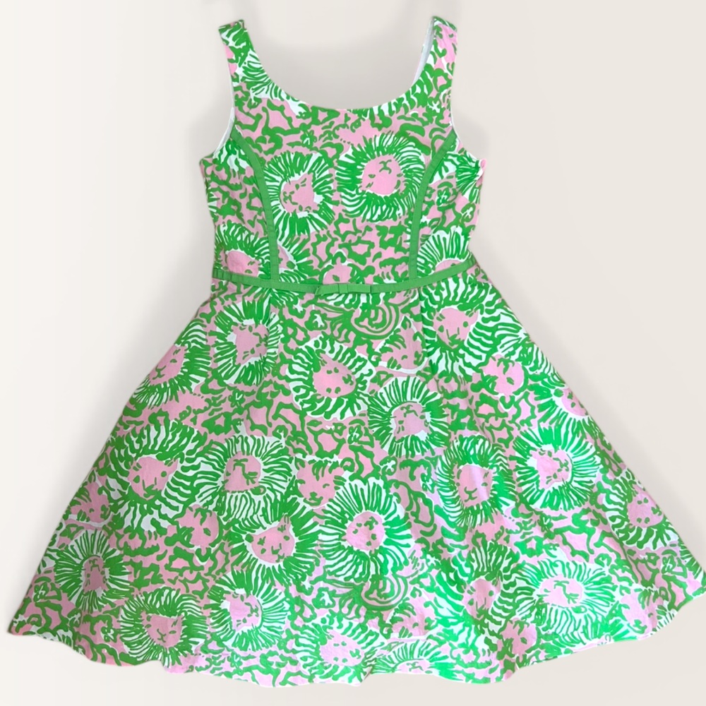 Lilly Pulitzer Green and Pink Floral Dress